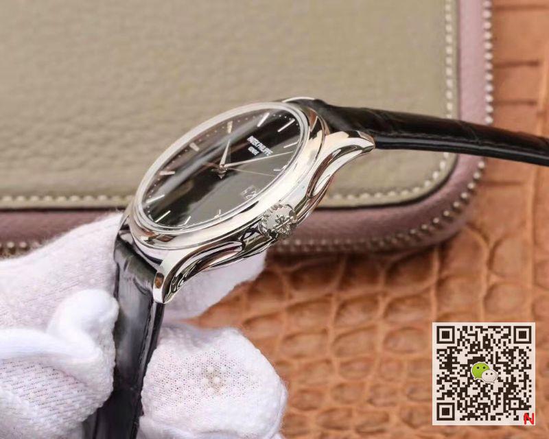 ZF Factory Patek Philippe Calatrava Automatic Date Black Dial Watch 5227G-010 Flip Back Version