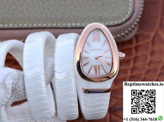 Bvlgari Serpenti Spiga Watch 102886 Bv Factory Rose Gold No Diamond-Rep Time Watches