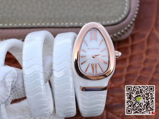 Bvlgari Serpenti Spiga Watch 102886 BV Factory Rose Gold No Diamond