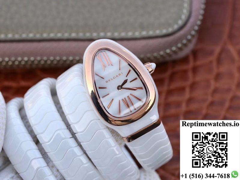 Bvlgari Serpenti Spiga Watch 102886 Bv Factory Rose Gold No Diamond-Rep Time Watches