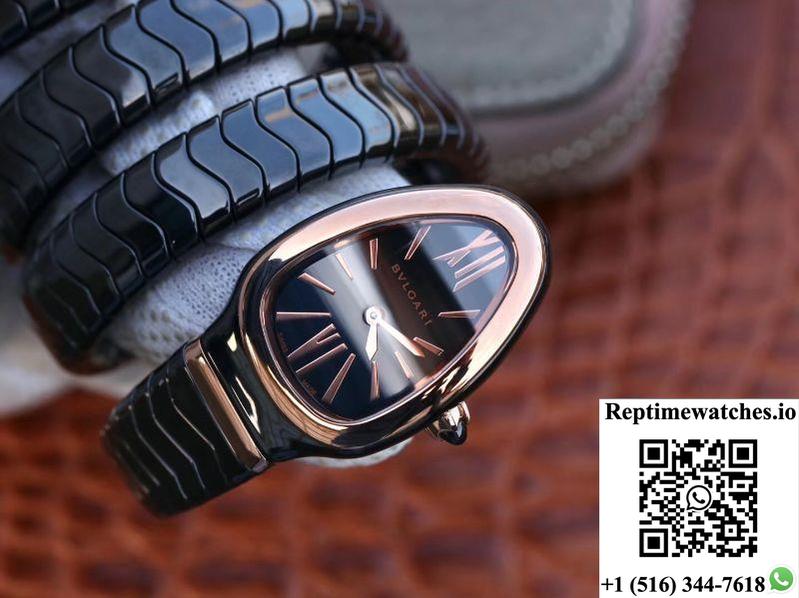 Bvlgari Serpenti Spiga Watch 102885 Bv Factory Rose Gold No Diamond-Rep Time Watches