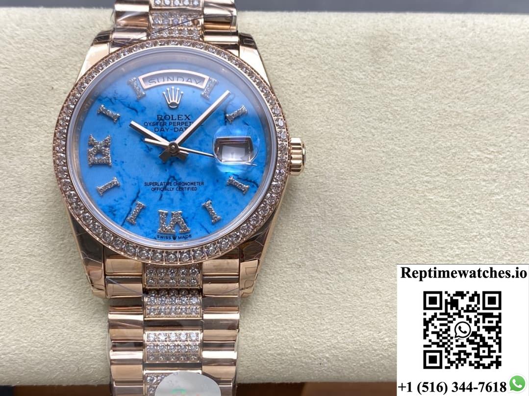 Rolex Day-Date M128345rbr-0065 8+ factory solid case back