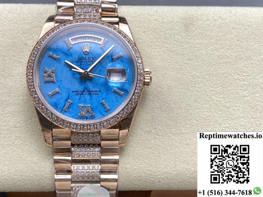 Rolex Day-Date M128345rbr-0065 8+ factory solid case back