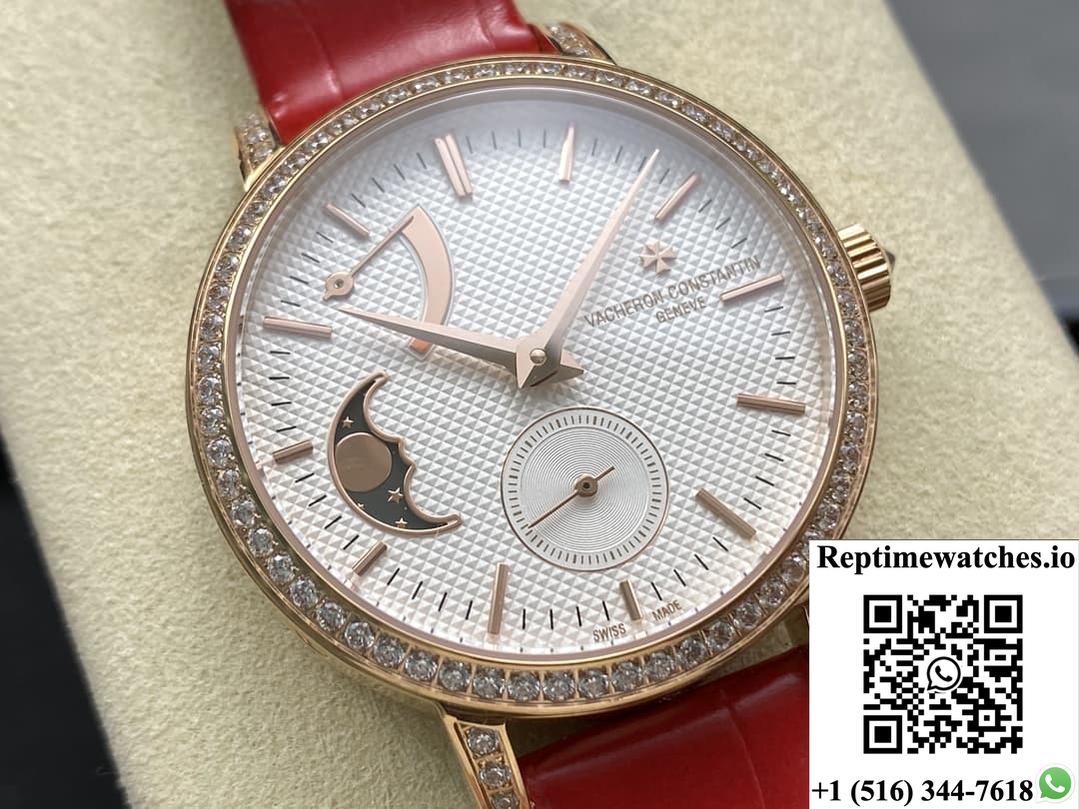 Vacheron Constantin Traditionnelle 83570-000R-B691 TW factory crocodile leather strap
