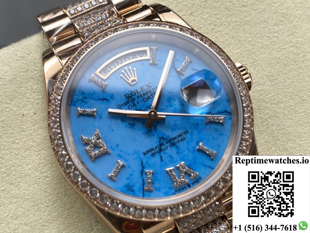 Rolex Day-Date M128345rbr-0065 8+ factory solid case back