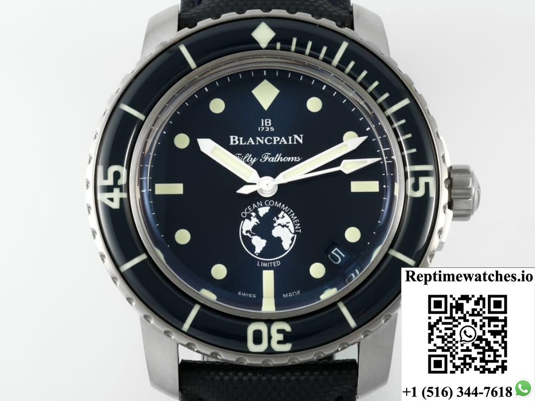 Blancpain Fifty Fathoms 5008-11B40-Naoa Zf Factory Blue Dial-Rep Time Watches