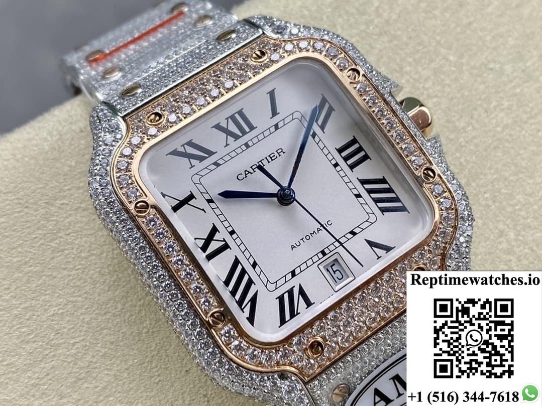 Cartier Santos W2SA0021 AMG factory date display