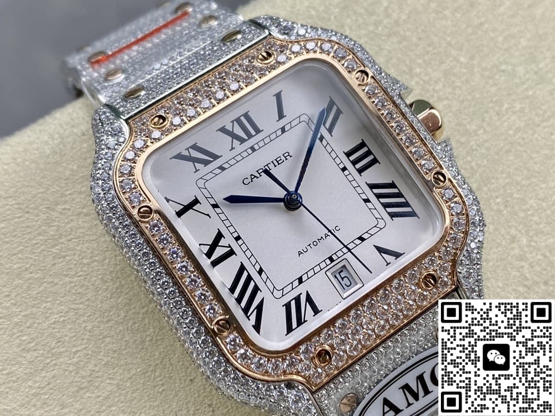 Cartier Santos W2SA0021 AMG factory date display