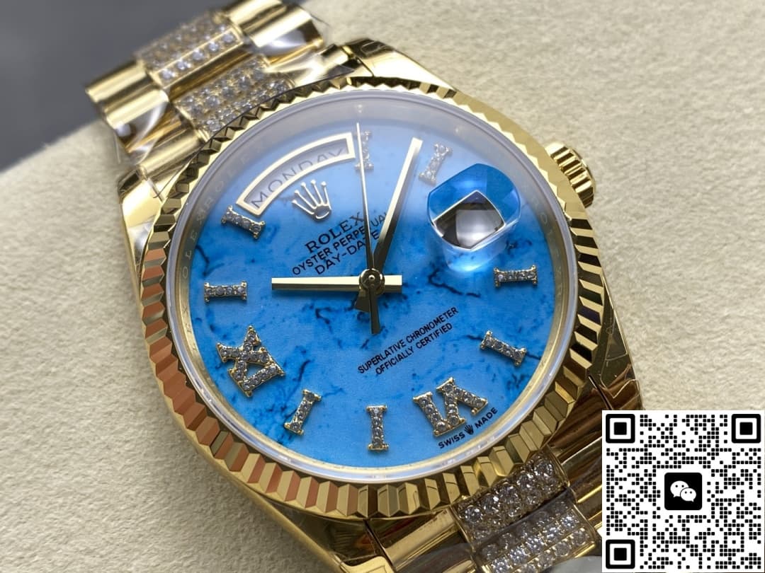 Rolex Day-Date M128238-0072 8+ Factory Diamond Strap