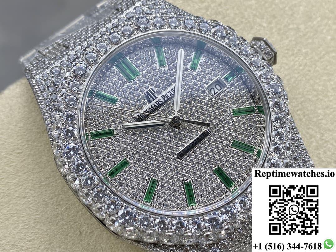 Audemars Piguet Royal Oak 15400ST.010 AMG Factory Diamond Hour Markers