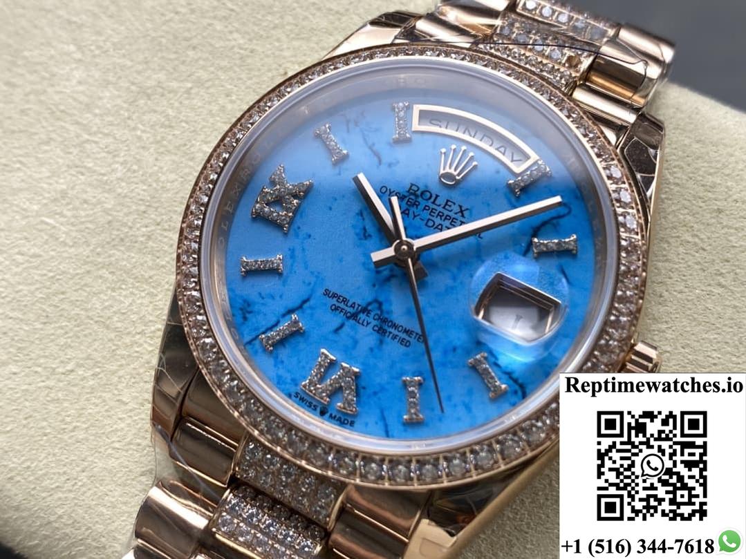 Rolex Day-Date M128345rbr-0065 8+ factory solid case back