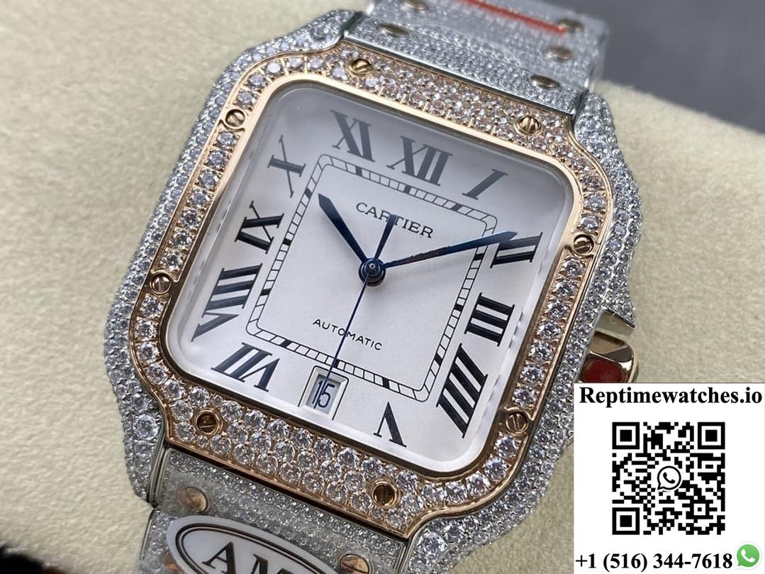 Cartier Santos W2SA0021 AMG factory date display