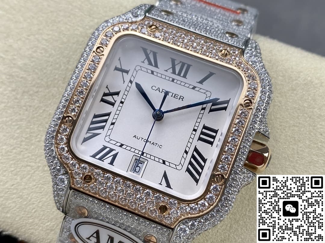 Cartier Santos W2SA0021 AMG factory date display