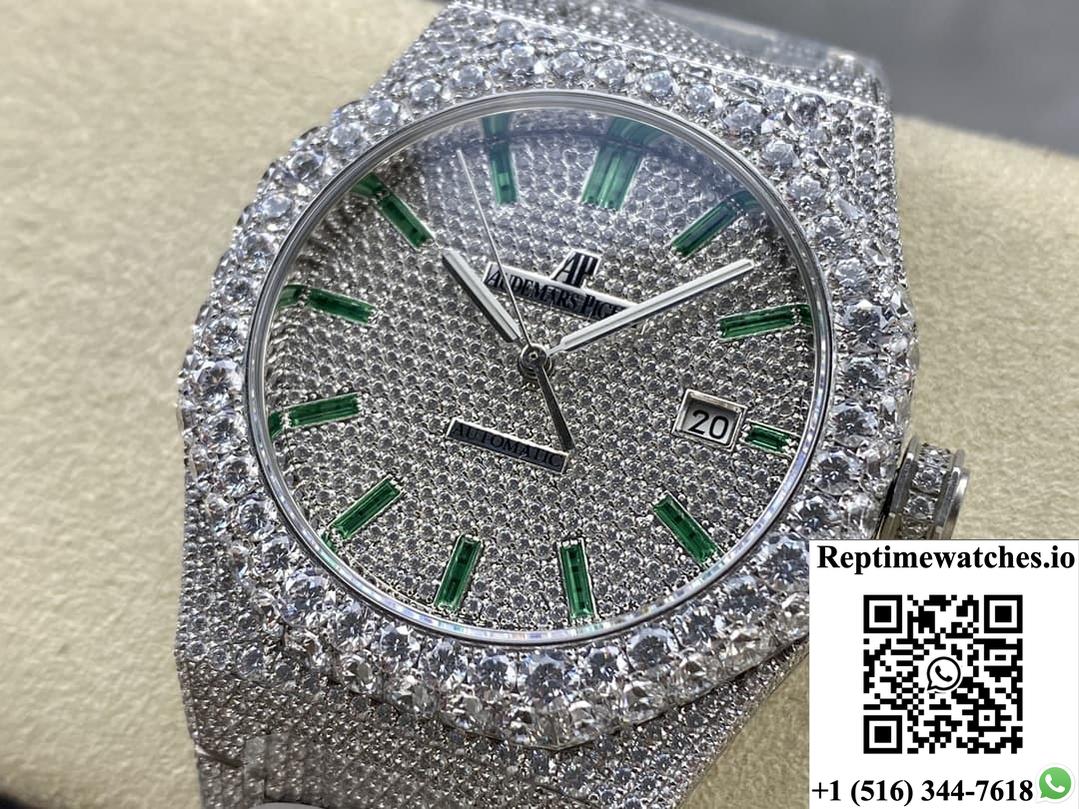 Audemars Piguet Royal Oak 15400ST.010 AMG Factory Diamond Hour Markers