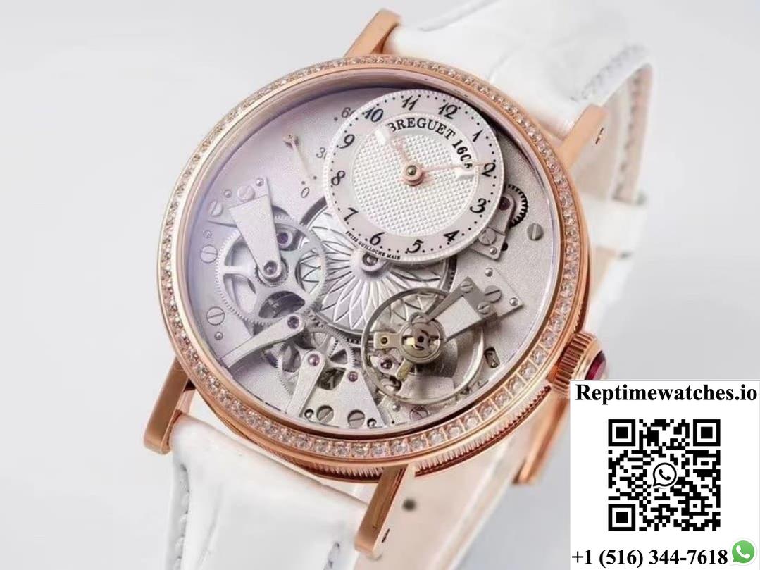 Breguet Heritage 7038BR-18-9V6-D00D ZF factory alligator leather strap