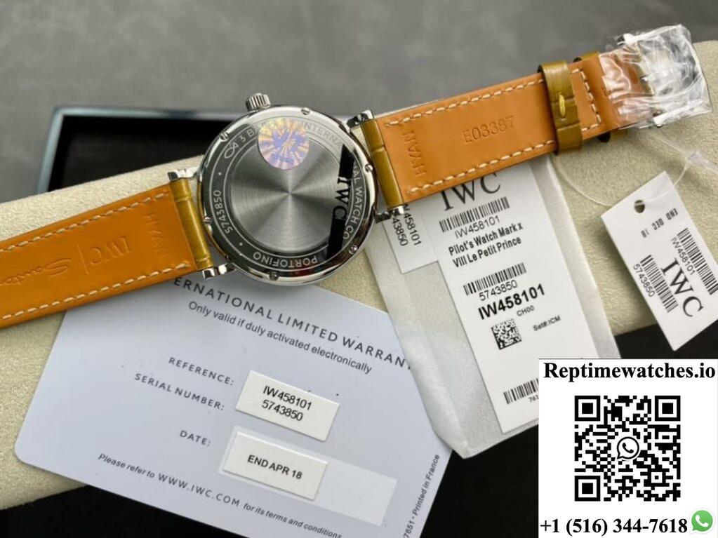 IWC PORTOFINO IW458101 V7 FACTORY ALLIGATOR LEATHER STRAP