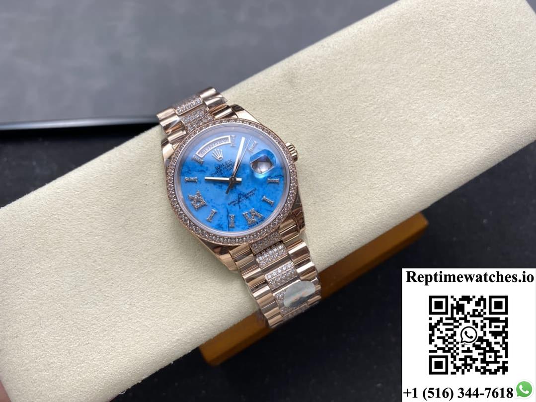 Rolex Day-Date M128345rbr-0065 8+ factory solid case back