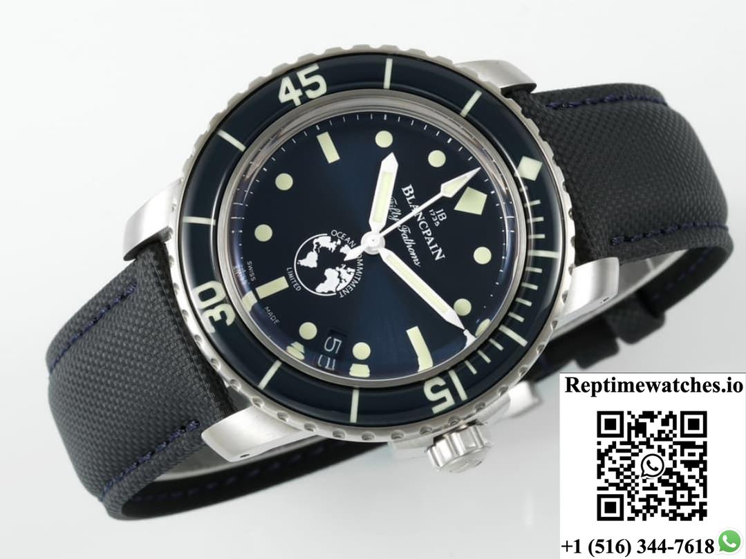 Blancpain Fifty Fathoms 5008-11B40-Naoa Zf Factory Blue Dial-Rep Time Watches