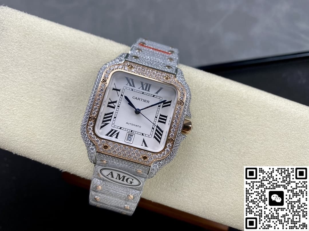 Cartier Santos W2SA0021 AMG factory date display