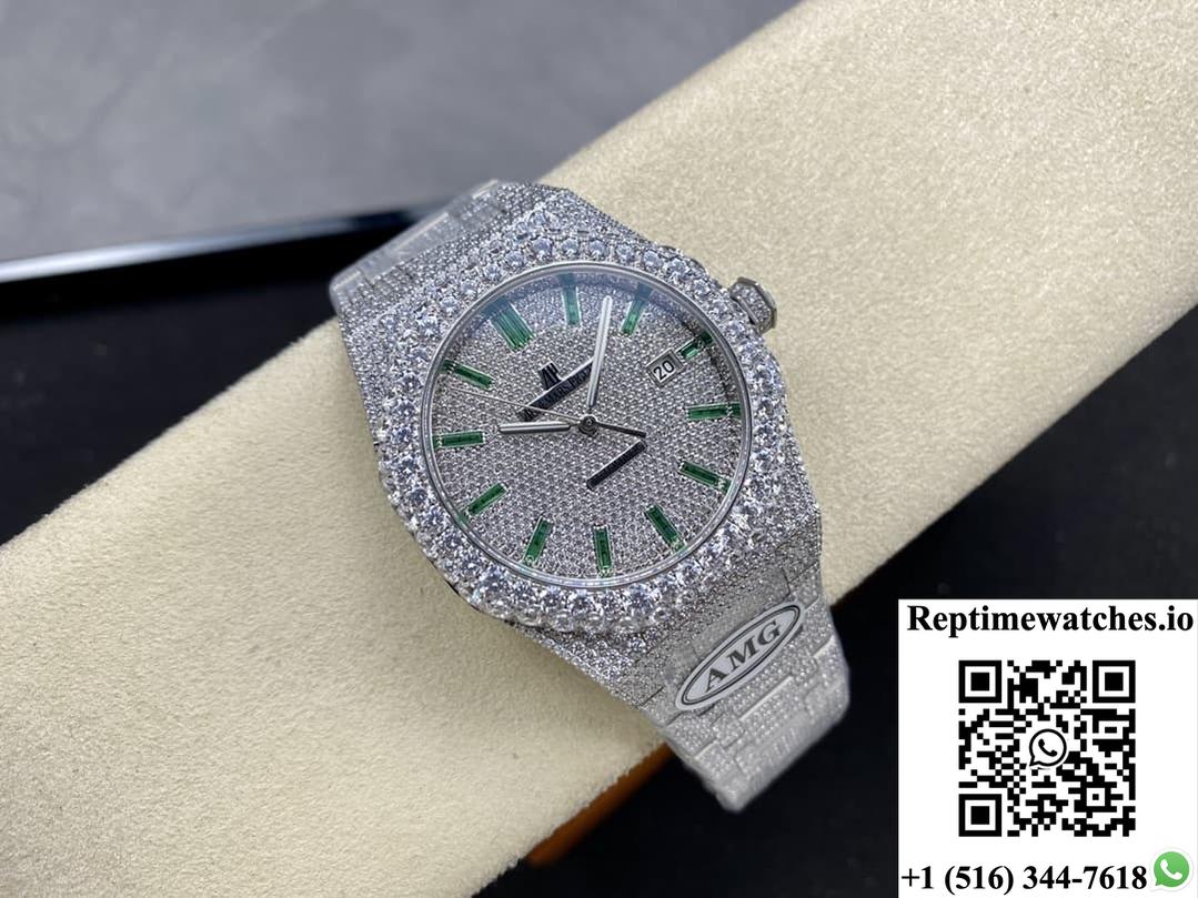 Audemars Piguet Royal Oak 15400ST.010 AMG Factory Diamond Hour Markers