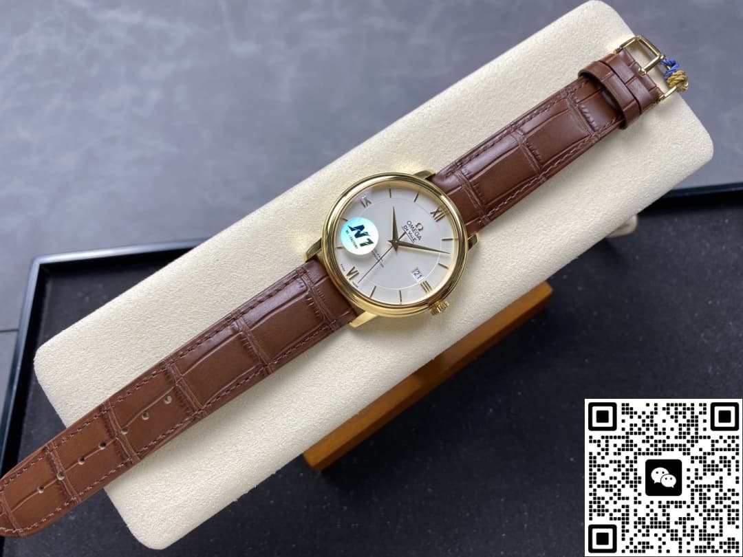 Omega De Ville 424.53.40.20.02.002 N1 factory crocodile leather strap