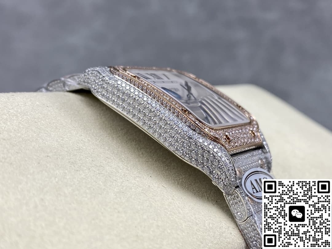 Cartier Santos W2SA0021 AMG factory date display