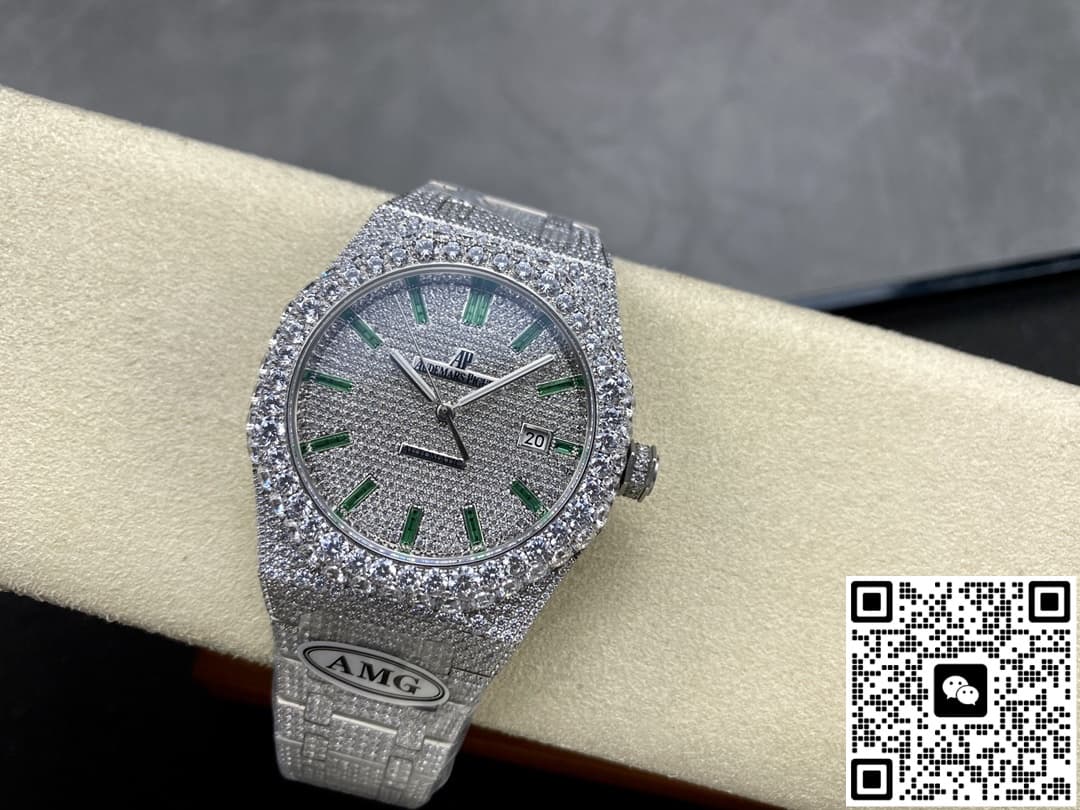 Audemars Piguet Royal Oak 15400ST.010 AMG Factory Diamond Hour Markers