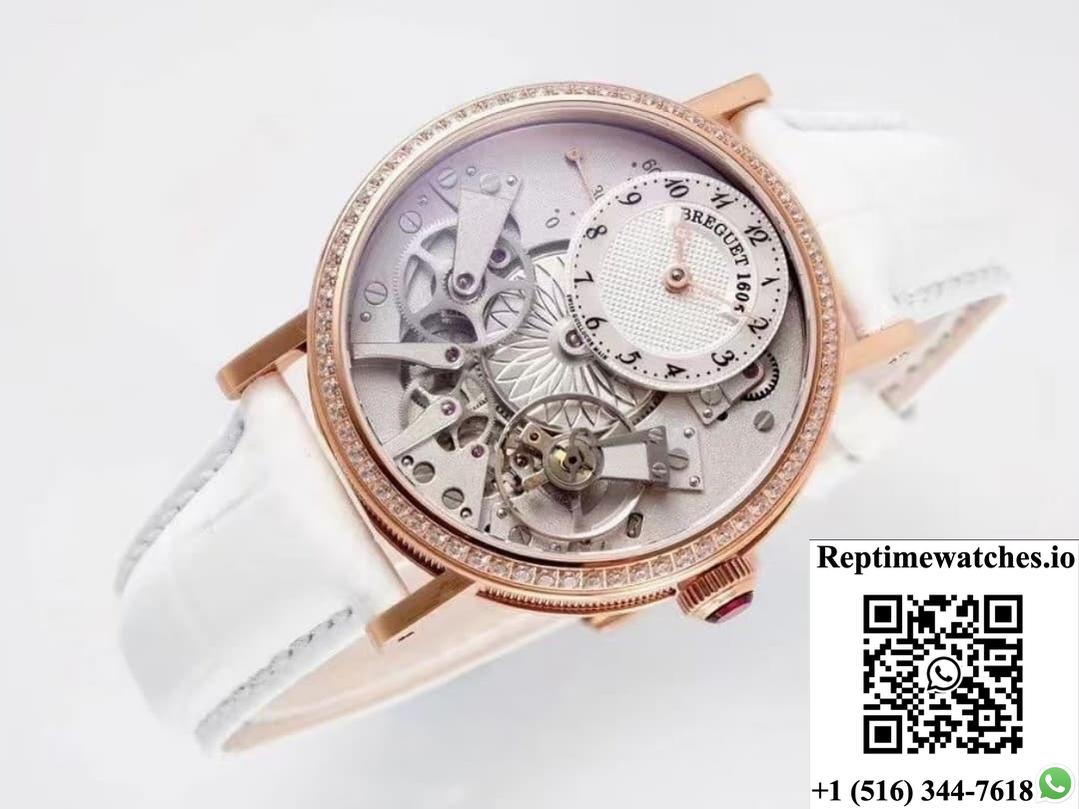 Breguet Heritage 7038BR-18-9V6-D00D ZF factory alligator leather strap