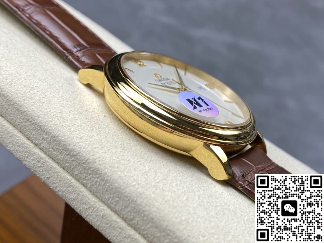 Omega De Ville 424.53.40.20.02.002 N1 factory crocodile leather strap