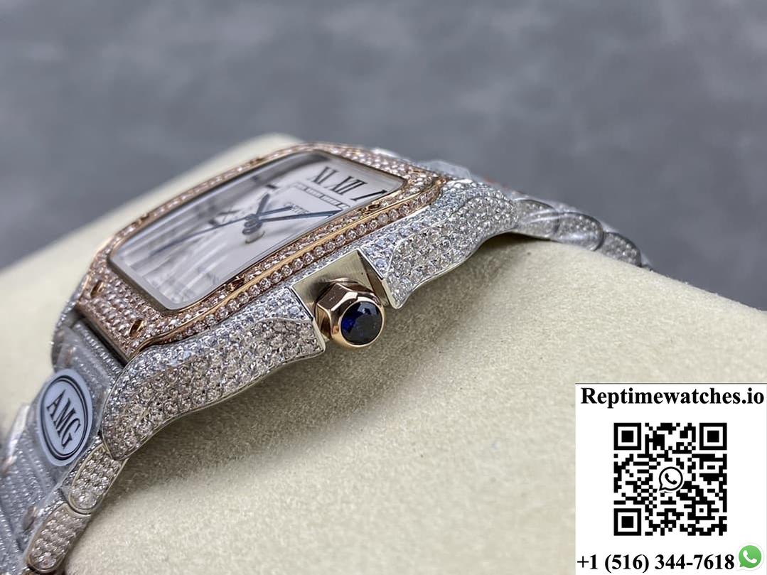 Cartier Santos W2SA0021 AMG factory date display