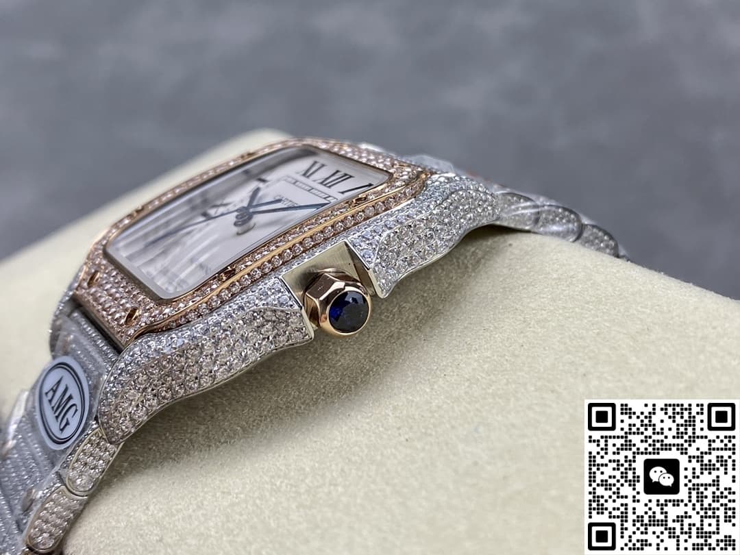 Cartier Santos W2SA0021 AMG factory date display