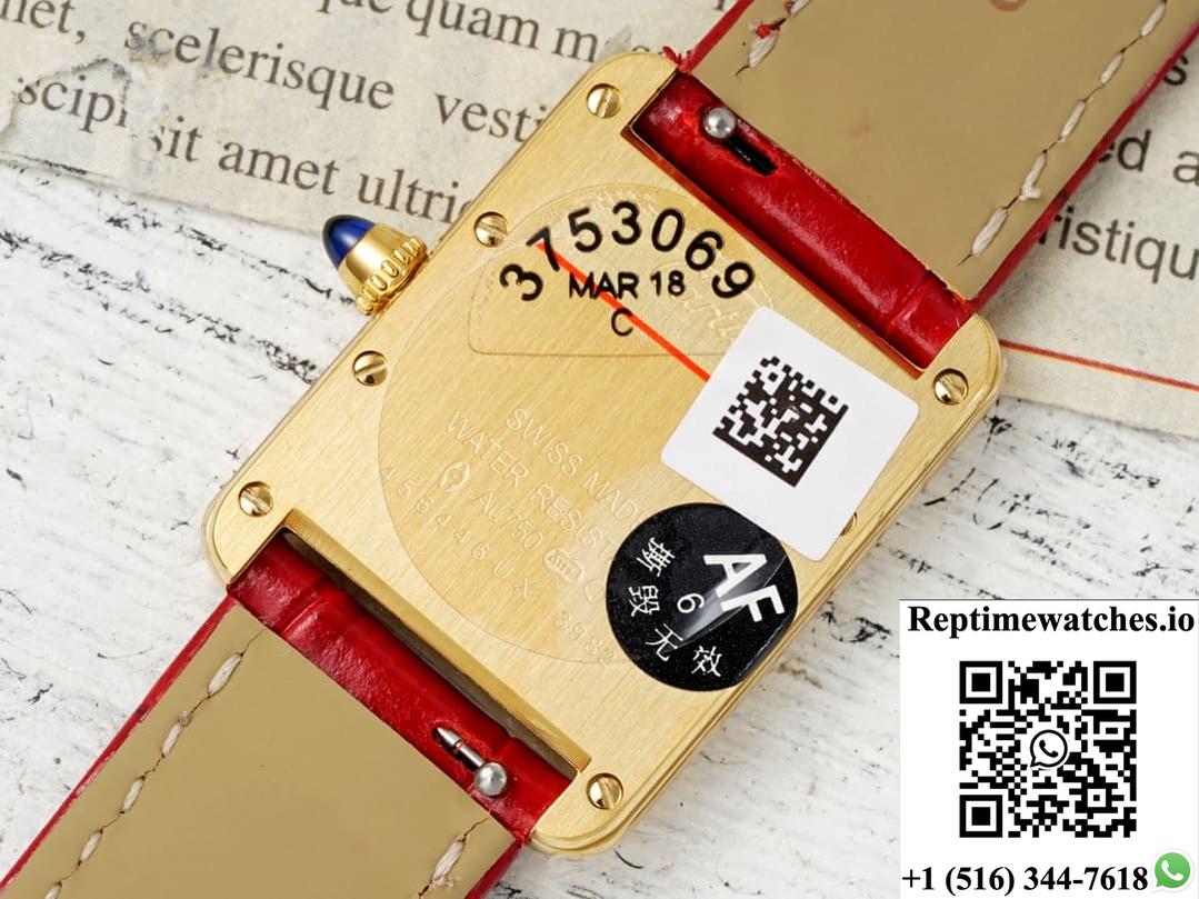 Cartier Tank WGTA0190 AF Factory Burgundy Strap