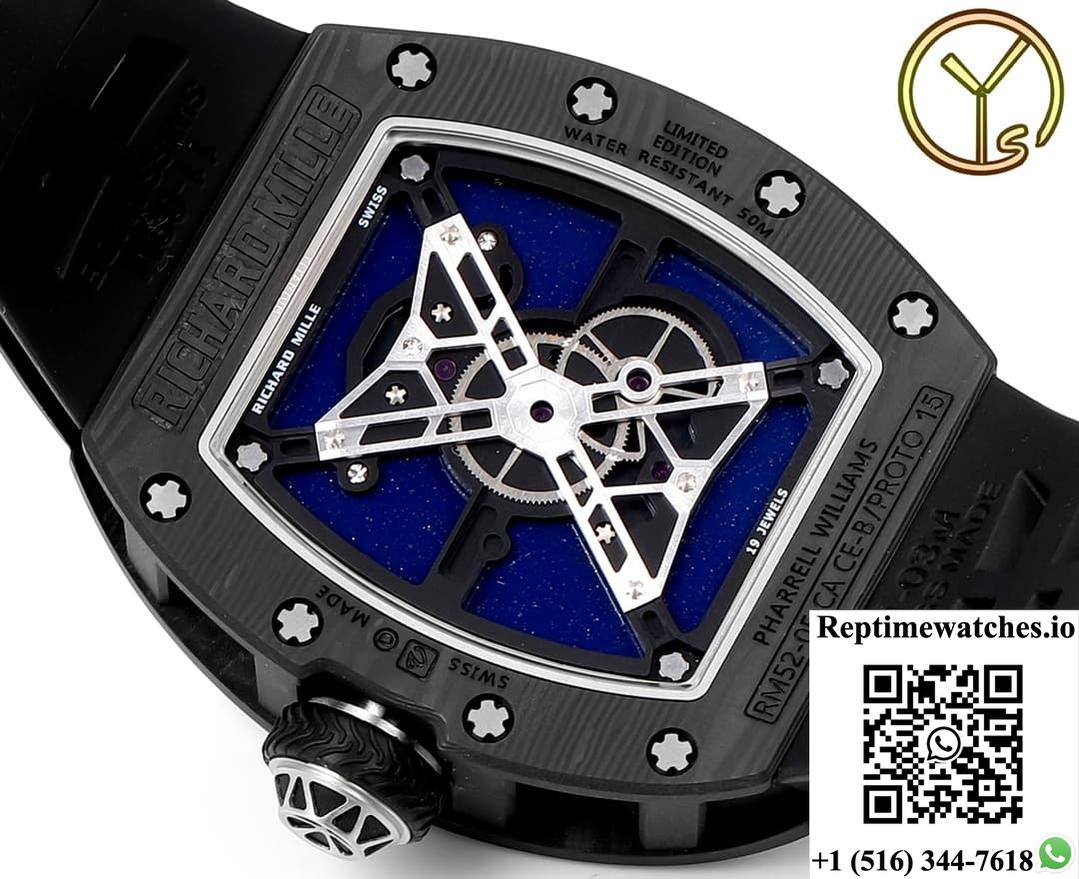 Richard Miller Men’s RM 52-05 YS Factory Rubber Strap