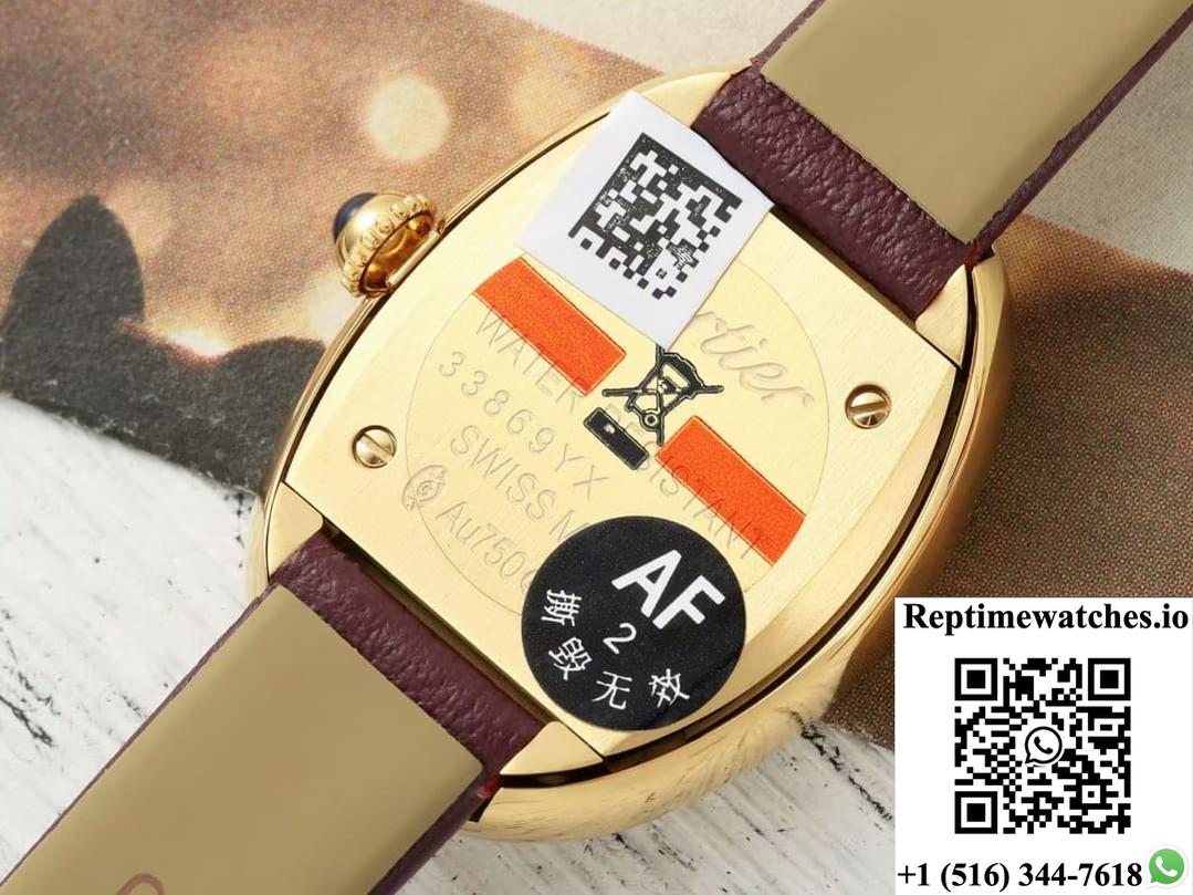 Cartier tub WGBA0032 AF factory cowhide strap