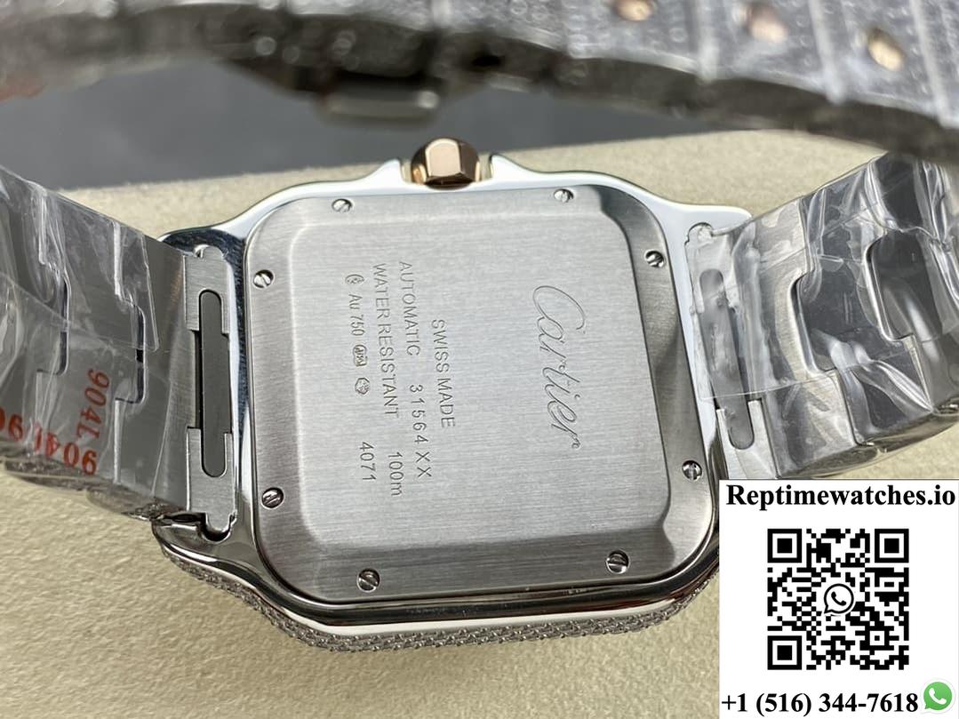 Cartier Santos W2SA0021 AMG factory date display