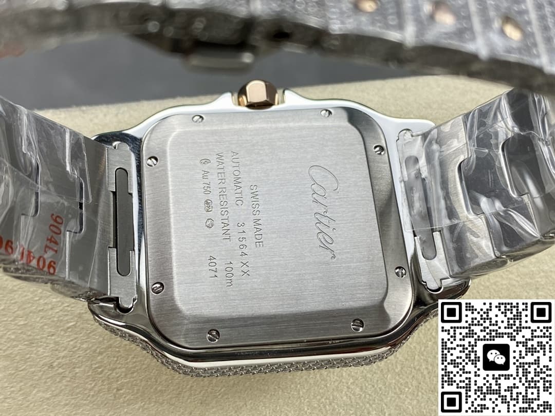Cartier Santos W2SA0021 AMG factory date display