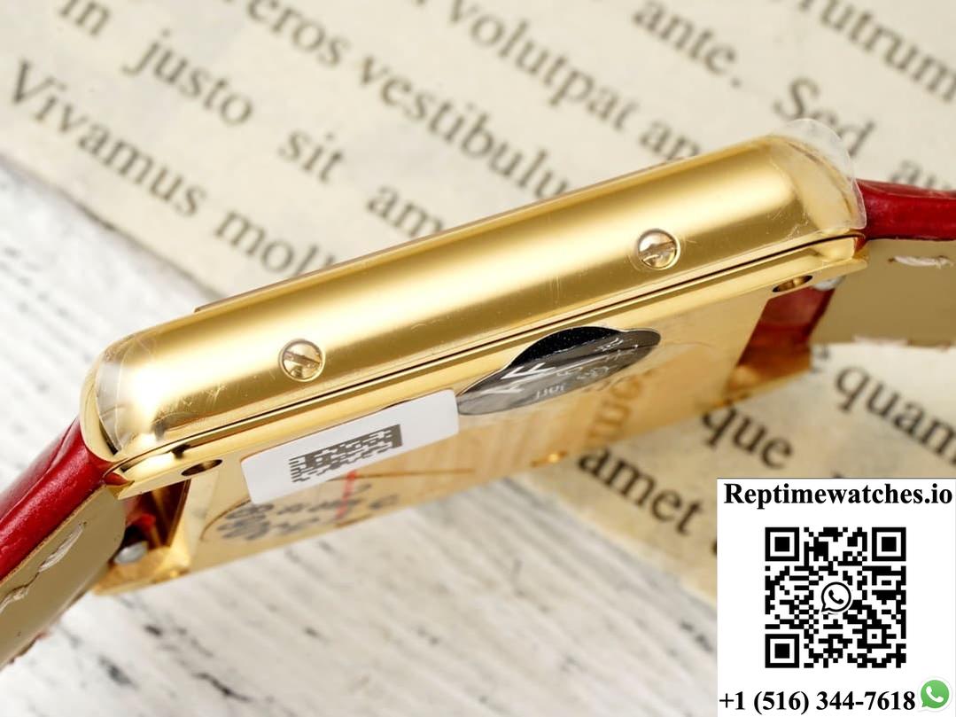 Cartier Tank WGTA0190 AF Factory Burgundy Strap