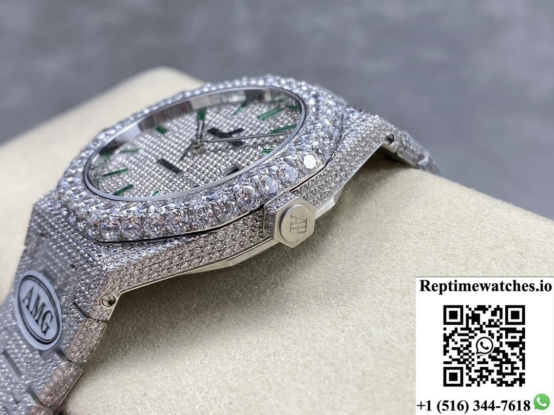 Audemars Piguet Royal Oak 15400ST.010 AMG Factory Diamond Hour Markers