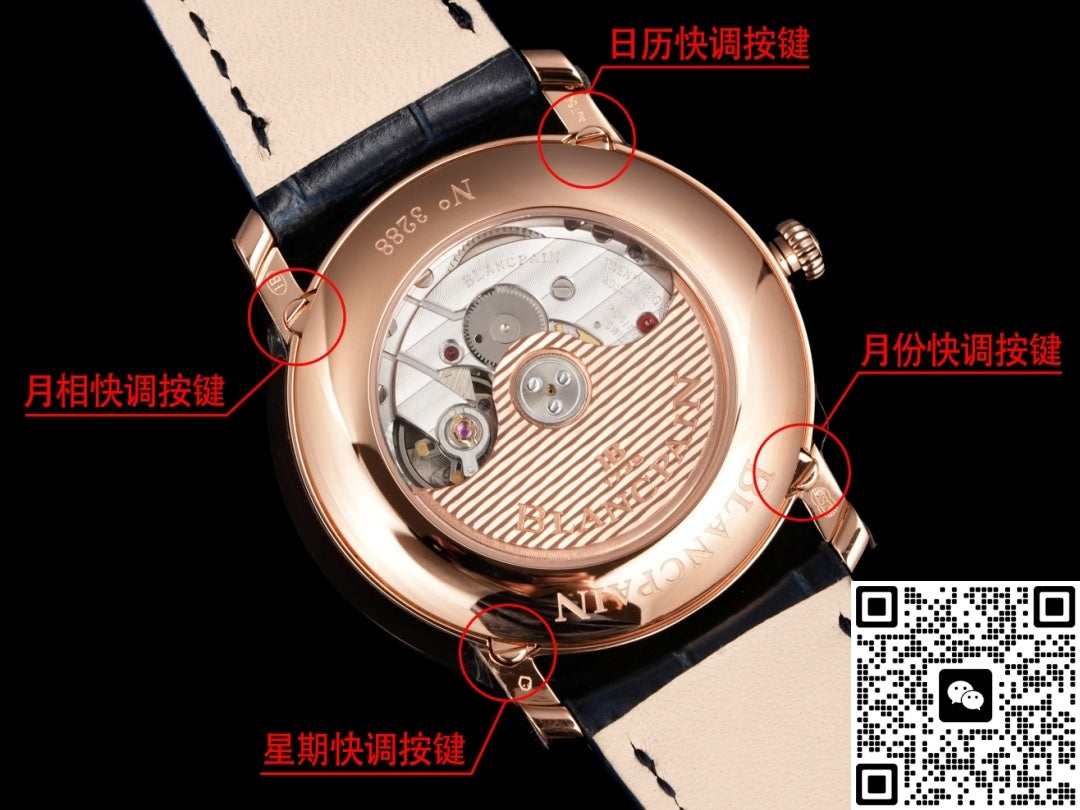 Blancpain Villeret 6654N-3646-55B GR Factory Week Display