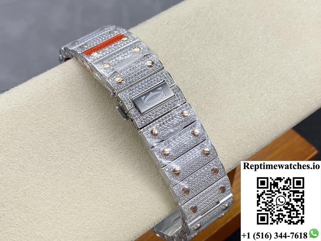 Cartier Santos W2SA0021 AMG factory date display