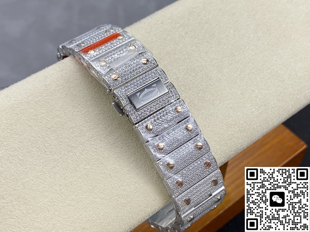 Cartier Santos W2SA0021 AMG factory date display