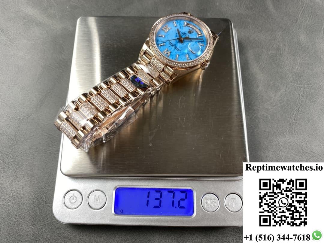 Rolex Day-Date M128345rbr-0065 8+ factory solid case back
