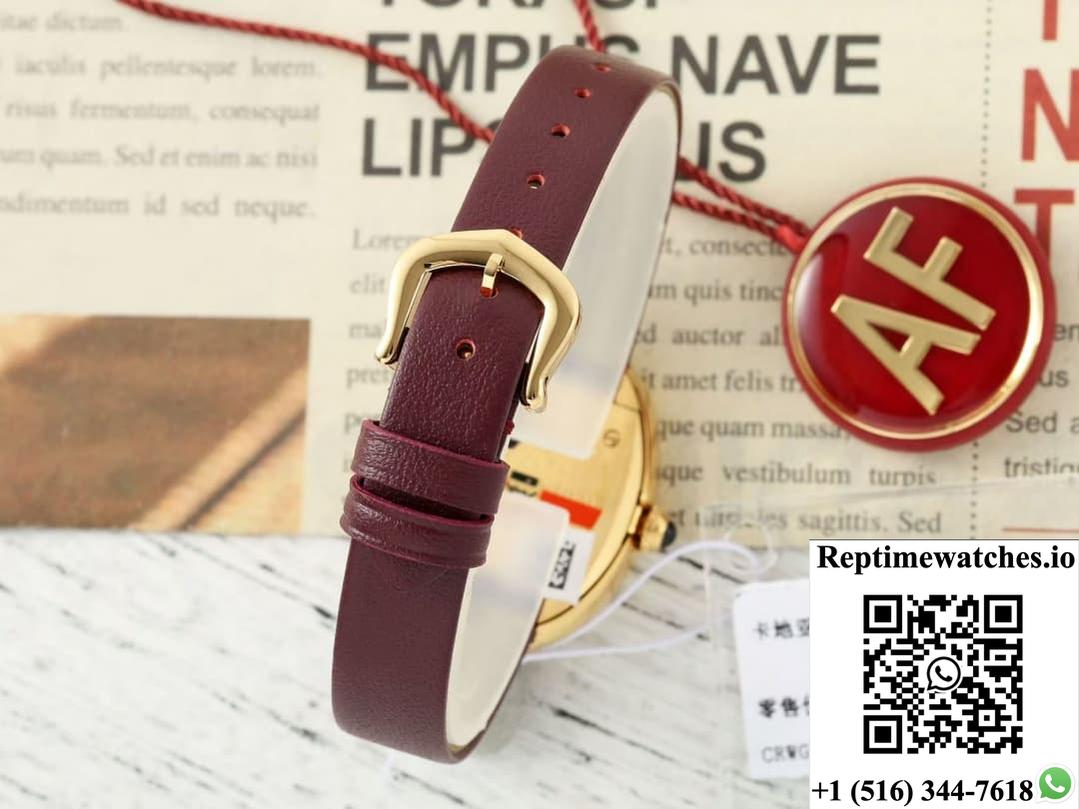 Cartier tub WGBA0032 AF factory cowhide strap
