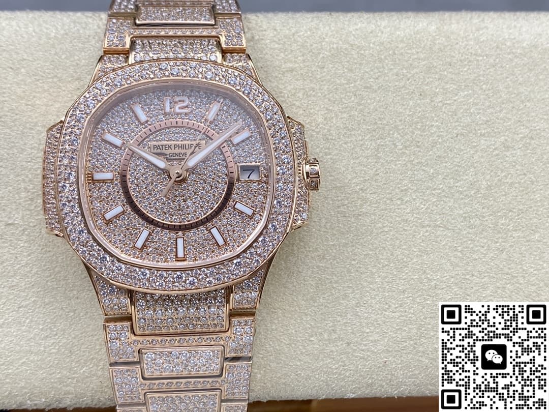 Patek Philippe Nautilus 7021-1R-001 GR Factory Full Diamond