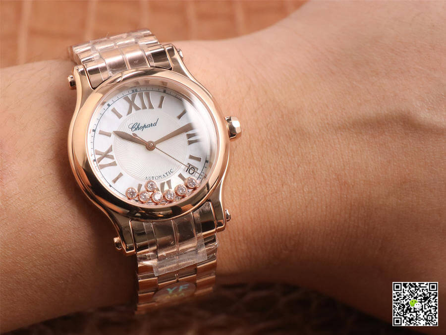 Chopard Happy Sport 274808-5002 YF Factory White Dial Rose Gold