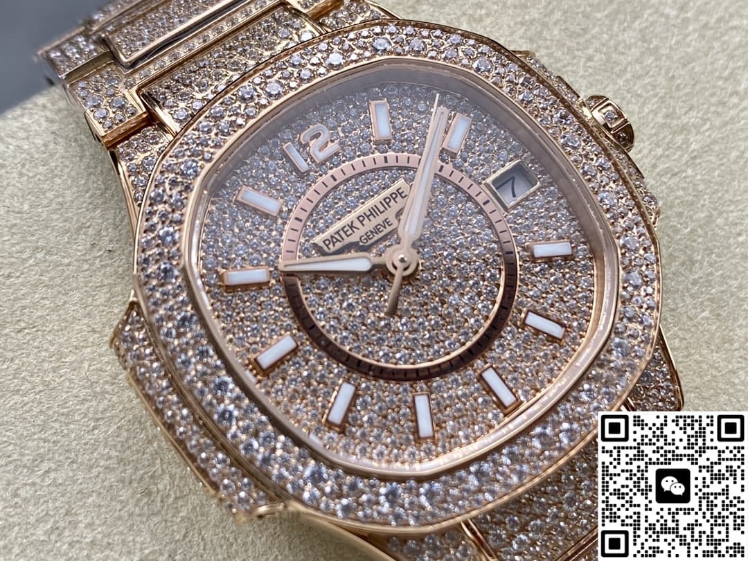 Patek Philippe Nautilus 7021-1R-001 GR Factory Full Diamond