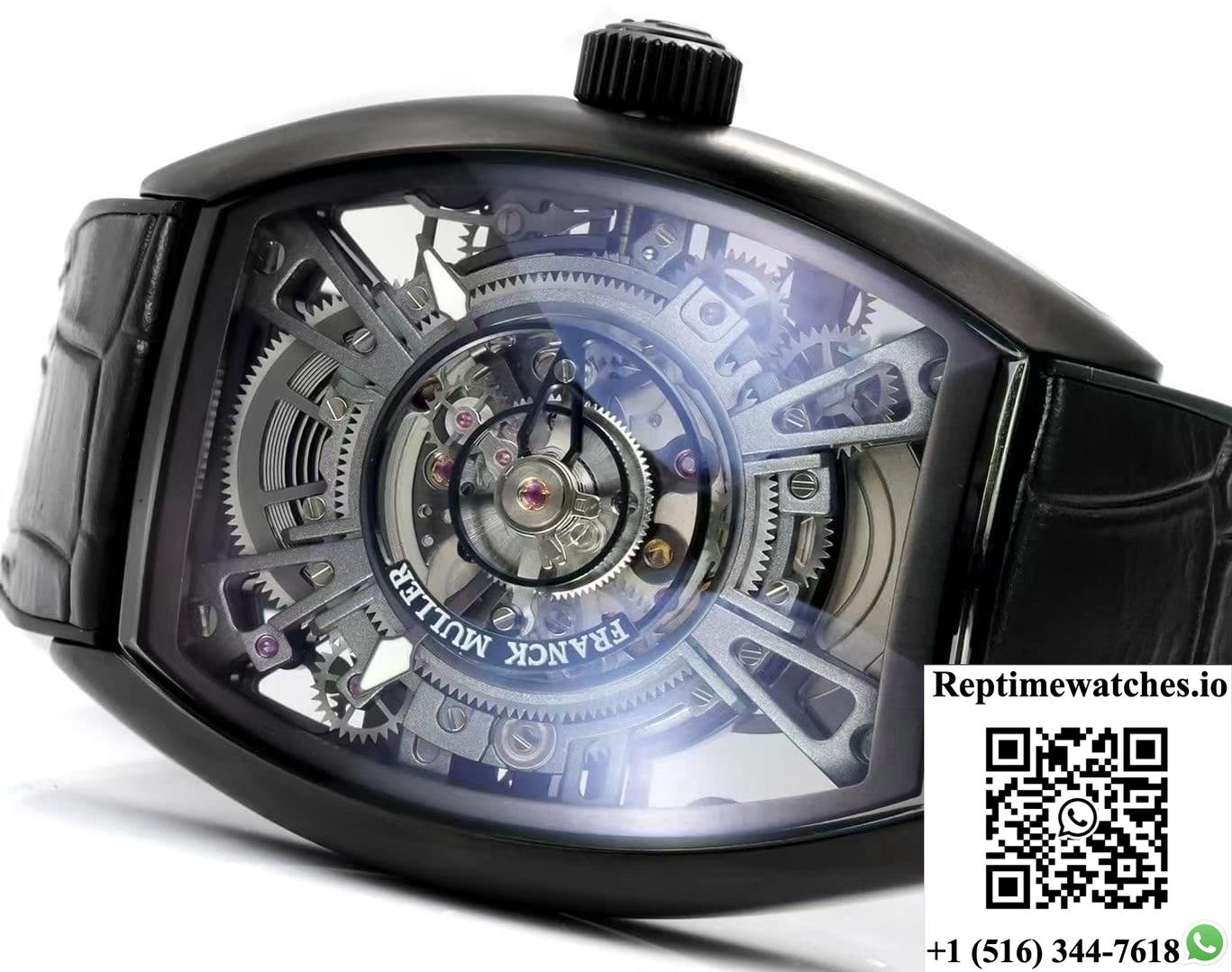 Franck Muller V45 NEW Factory Tourbillon Black Case