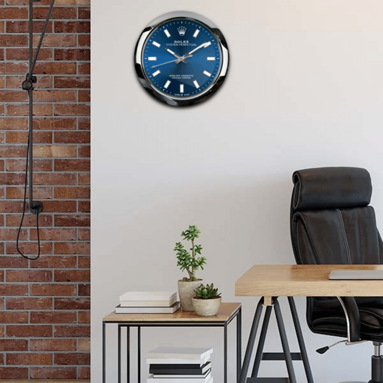 OYSTER – BLUE EDITION 35 CM METAL WALL CLOCK