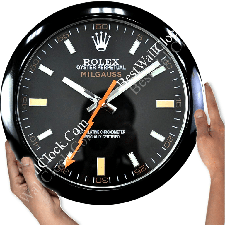 MILGAUSS FULL BLACK OYSTER EDITION 35 CM METAL WALL CLOCK