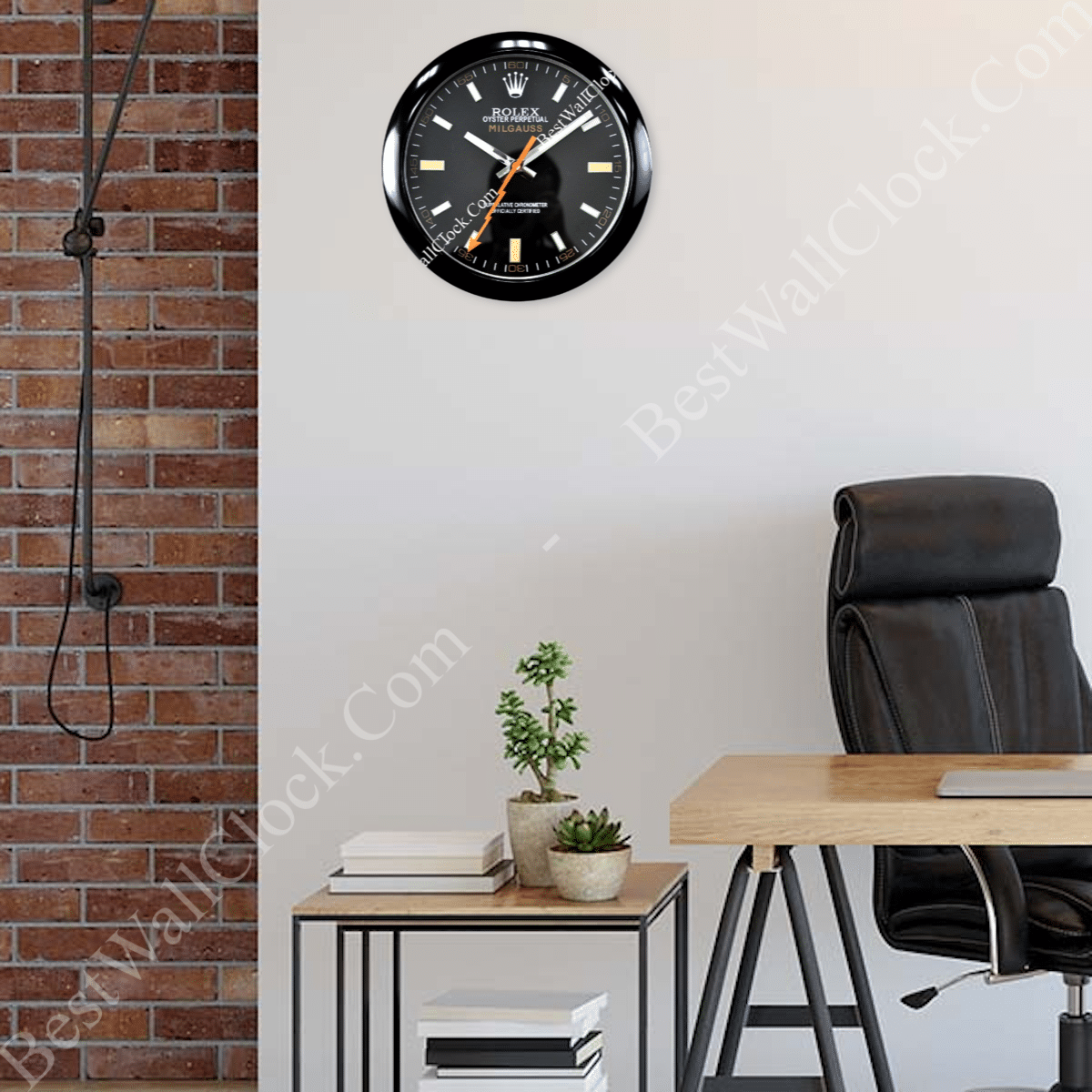 MILGAUSS FULL BLACK OYSTER EDITION 35 CM METAL WALL CLOCK